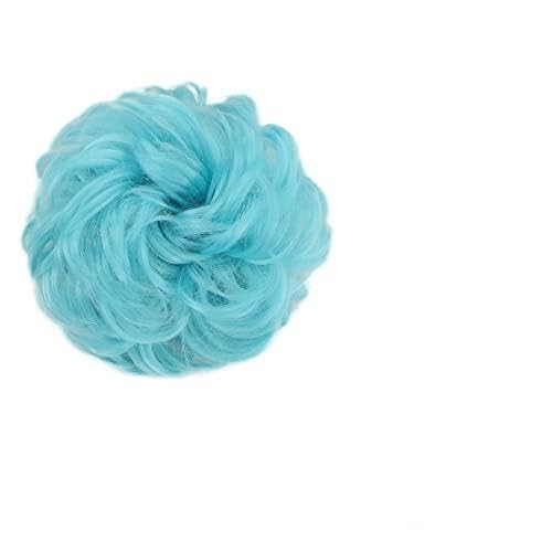 Bun Haarteile 1 Stück rund ums Haar, Pferdeschwanz, Donut-Haarknoten, Haarschmuck for Frauen, synthetischer, unordentlicher, lockiger, gewellter Scrunchie-Chignon mit Gummibandwickel Brötchen-Haarteil