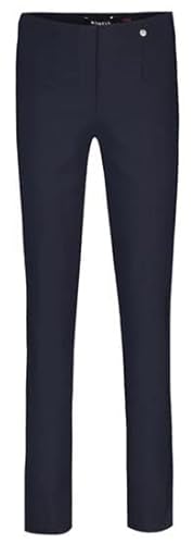 Robell Style Marie- Kurzgröße - Stoffhose Damen high Waist - Damenhose Power Stretch - Bengaline Stoff Hose mit Schlitz am Saum - Bitte eine Größe Kleiner bestellen