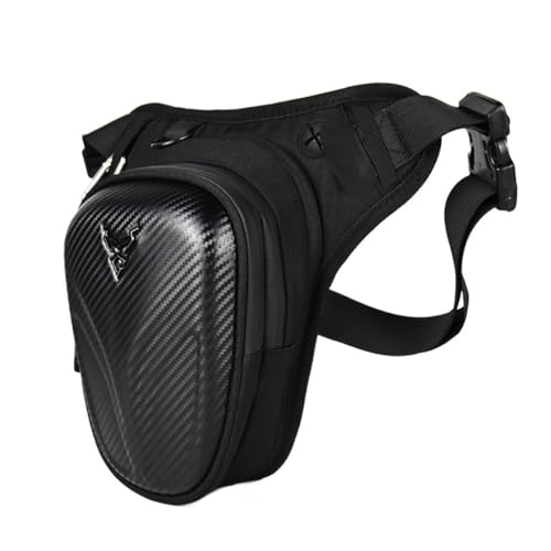 Motorrad Beintasche wasserdichte Motorrad Taille Tasche Drop Bein Tasche Outdoor Casual Moto Tasche Fanny Pack Motorrad Hard Shell Hüfte Gürtel Rucksack Motorrad Tasche Bein(Noir)