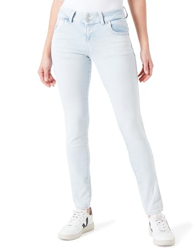 LTB Jeans Damen Jeanshose Molly M - Jeans Damen mit Reißverschluss und einfachen 5 Taschen, Flacher Vorderseite und mittlerer Taille aus Baumwollmischung - Hell Blau Größe 30/34