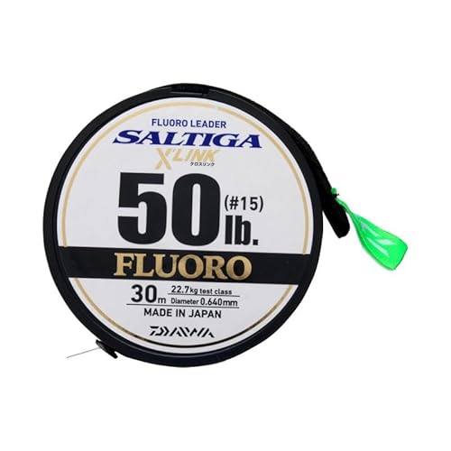 Daiwa Fluorocarbone Saltiga X Link Fluorocarbon Leader - 30m - D.0.33mm - R.7.3kg - Translucent - 12956533