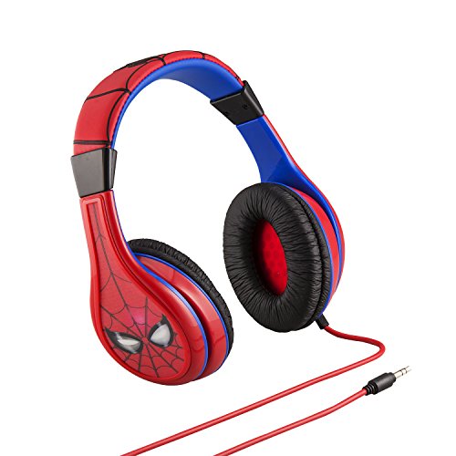 ekids SM-140.UEXv0 Marvel Spider Man Kopfhörer mit Lautstärkebegrenzung größenverstellbar blau/rot