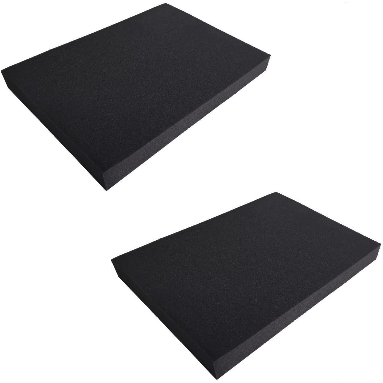 Polyurethan-Schaumstoff für Polsterkissen Sofas Stühle Garten Schutz Verpackung Modellbau Cosplay Schaumstoff (50 x 50 cm (2 Stück), schwarz)