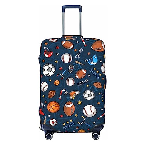 Reisegepäckhülle für Sport, Baseballspiel, strapazierfähig, passend für 45,7 - 81,3 cm große Gepäckstücke, Größe M, Schwarz, Medium