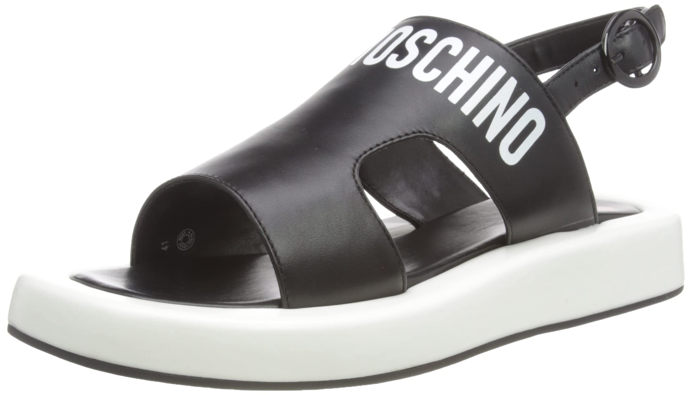 Love Moschino Damen Sandalo Sandale, Schwarz, 39 EU