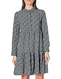 JDY Damen JDYPIPER L/S AOP Shirt Dress WVN NOOS Kleid, Black/AOP:Spectra Yellow & Aquarius Ditsy, 40