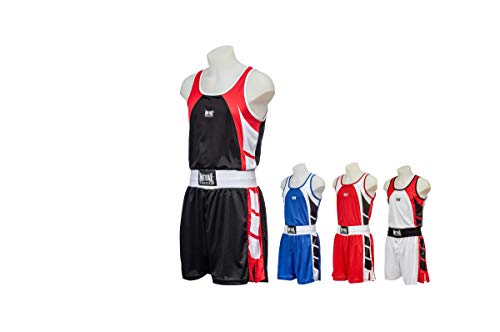 METAL BOXE Herren Ensemble Shorts-Débardeur Adultes Boxoutfit, Rouge, S