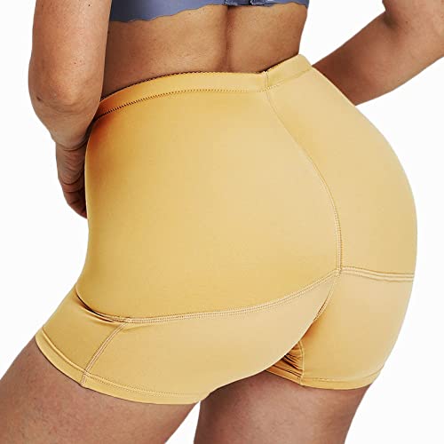 BANLUX Damen Po Push Up Unterhose - Hip Butt Padded Enhancer Booty Lifter Seamless Butt Lifter Hip Enhancer Shaper Panties Damen Body Shaper Panties Bum Push,Apricot,Xs