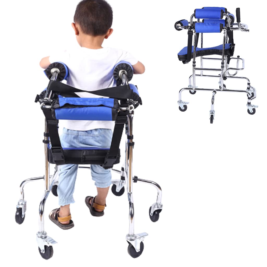 Lauflernhilfe Für Kinder, Leichte Rollen Mit Sitz,Ultraleichte Rollen,Leichte Aluminium-Walker,Höhenverstellbar,mit 6 Rädern,Hohe Rollmobilität