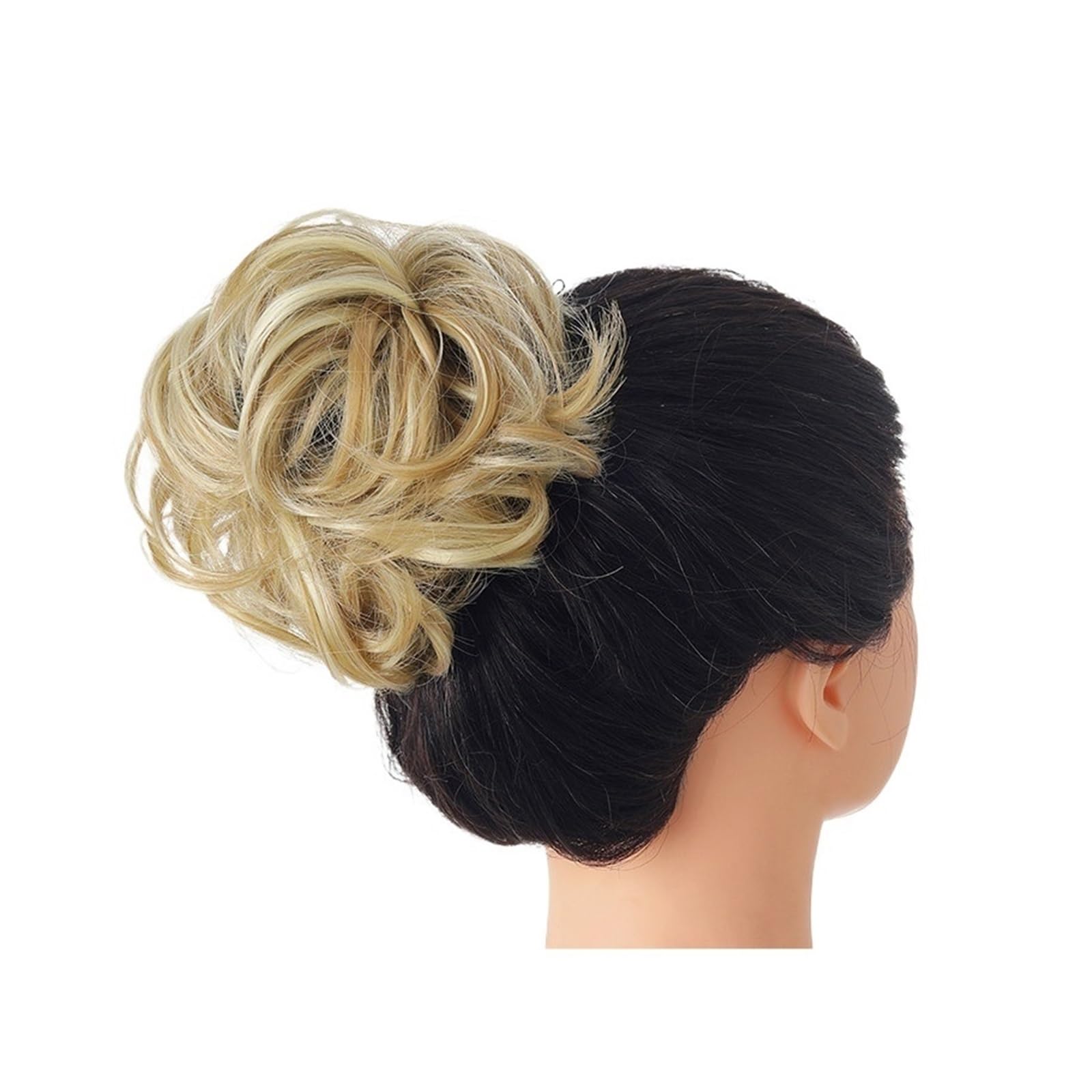 Haarteile Haarknoten Synthetischer unordentlicher Haarknoten, Chignon, Haargummis, gefälschtes Haarband, Zopf, elastischer Haarteilschwanz for Frauen, synthetischer Wickel, lockiger Pferdeschwanz Bröt