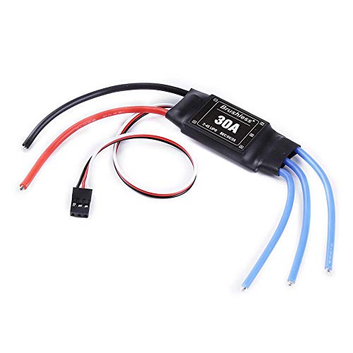 LSFWJP for XXD Bürstenlosen 30A ESC 2-4S Elektrische Geschwindigkeit Controller mit 5V 2A BEC for Rc Multicopter Hubschrauber Flugzeug (Color : Long Wire no Plug)