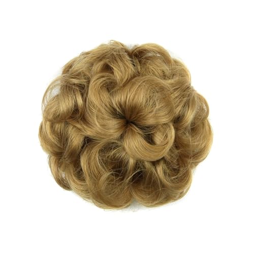 Haarteil Haargummi 8 Farben Blumenform Kunsthaar Lockiges Haar Chignon Gummiband Haarknoten Donut Lockenwickler Haarteile for Frauen Haarverlängerung(1011)