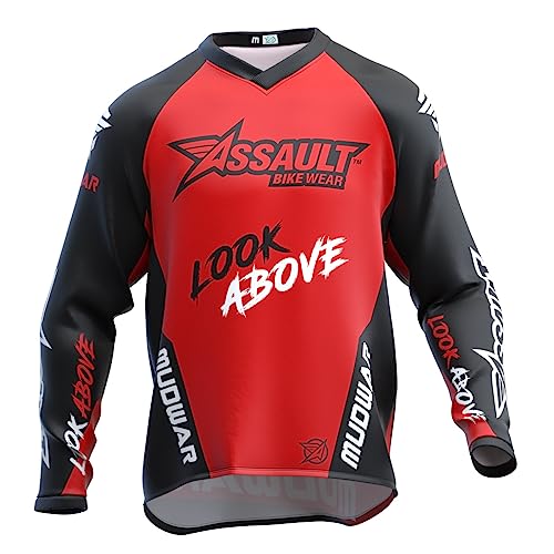 Radbekleidung Für Herren, Mountainbike Sportbekleidung, Langärmelige Schnell Trocknende Kleidung, T-Shirt,Trikots Atmungsaktiv (DE/NL/SE/PL, Alphanumerisch, 6XL, Regular, Regular, Red)