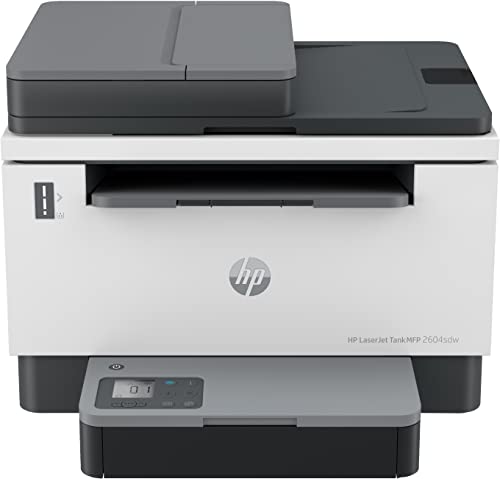 HP Laserjet Tank 2604sdw Laserdrucker und Scanner mit Ethernet, Automatic Duplex Printing, HP Smart App, inklusive Original HP Toner für bis zu 5000 Seiten, 23 Seiten/Min, bis 600 x 600 DPI