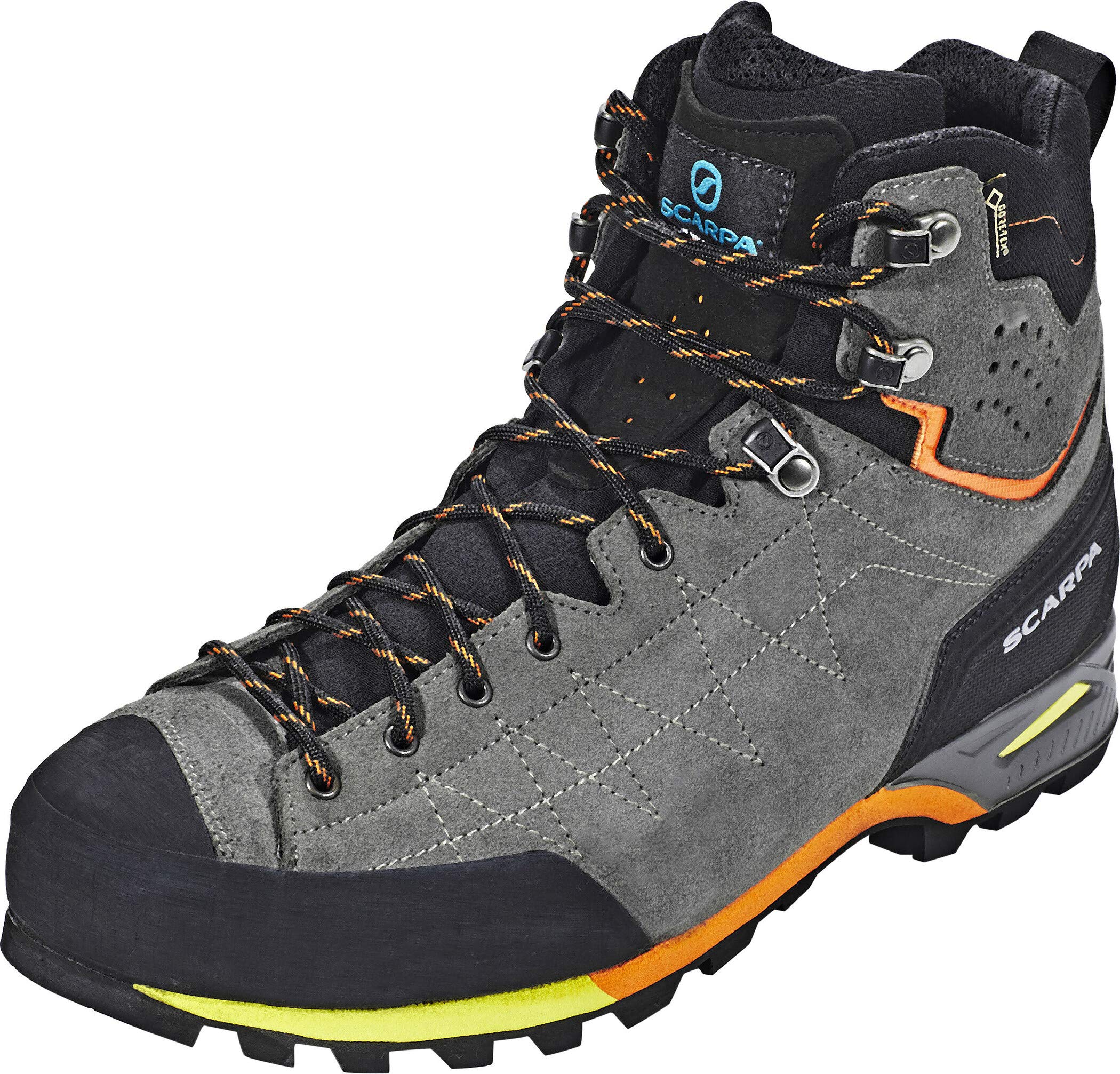 Scarpa Herren Zodiac Plus GTX Trekking-& Wanderstiefel, Shark-ORANGE Gore-tex BZH Drumlin