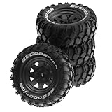 SOFORFREEM Beadlock Reifen aus Metall, 4,9 cm (1,9 Zoll), für Rankhilfe mit Fernbedienung 1:10 Axial SCX10 90046 TRX4 Redcat GEN8, Schwarz