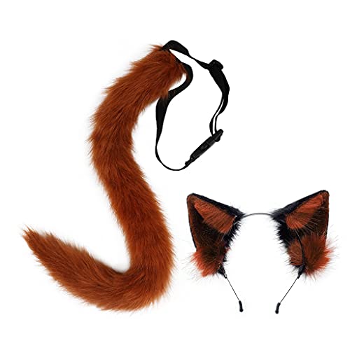 HDKEAN Maskerade Halloween für Katzenohren Haarband Stirnband für Katzenschwanz Cosplay Requisiten Kopfbedeckung Festival Cosplay Haarband Katzenohren Haarband