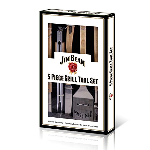 Jim Beam BBQ Grillbesteck-Set, (5 tlg.), Geschenkset