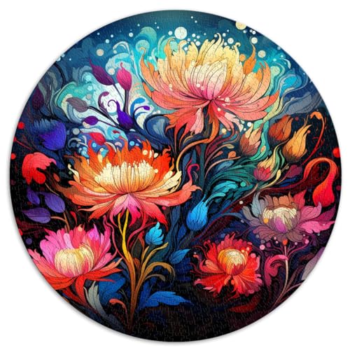 Puzzlespiele, bunte Wildblumen, schwierige, anspruchsvolle Puzzles mit 1000 Teilen, 67,5 x 67,5 cm, lustiges Geschenk, Geburtstagsgeschenk, Geschenke für oder, Wandkunst