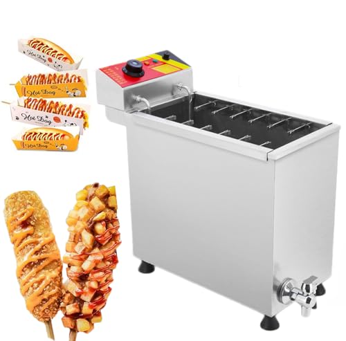 KJZQXYX 25L Käse-Hot-Dog-Sticks-Bratmaschine, Corn-Dog-Fritteuse, kommerzielle elektrische Käse-Hot-Dog-Sticks-Herstellungsmaschine