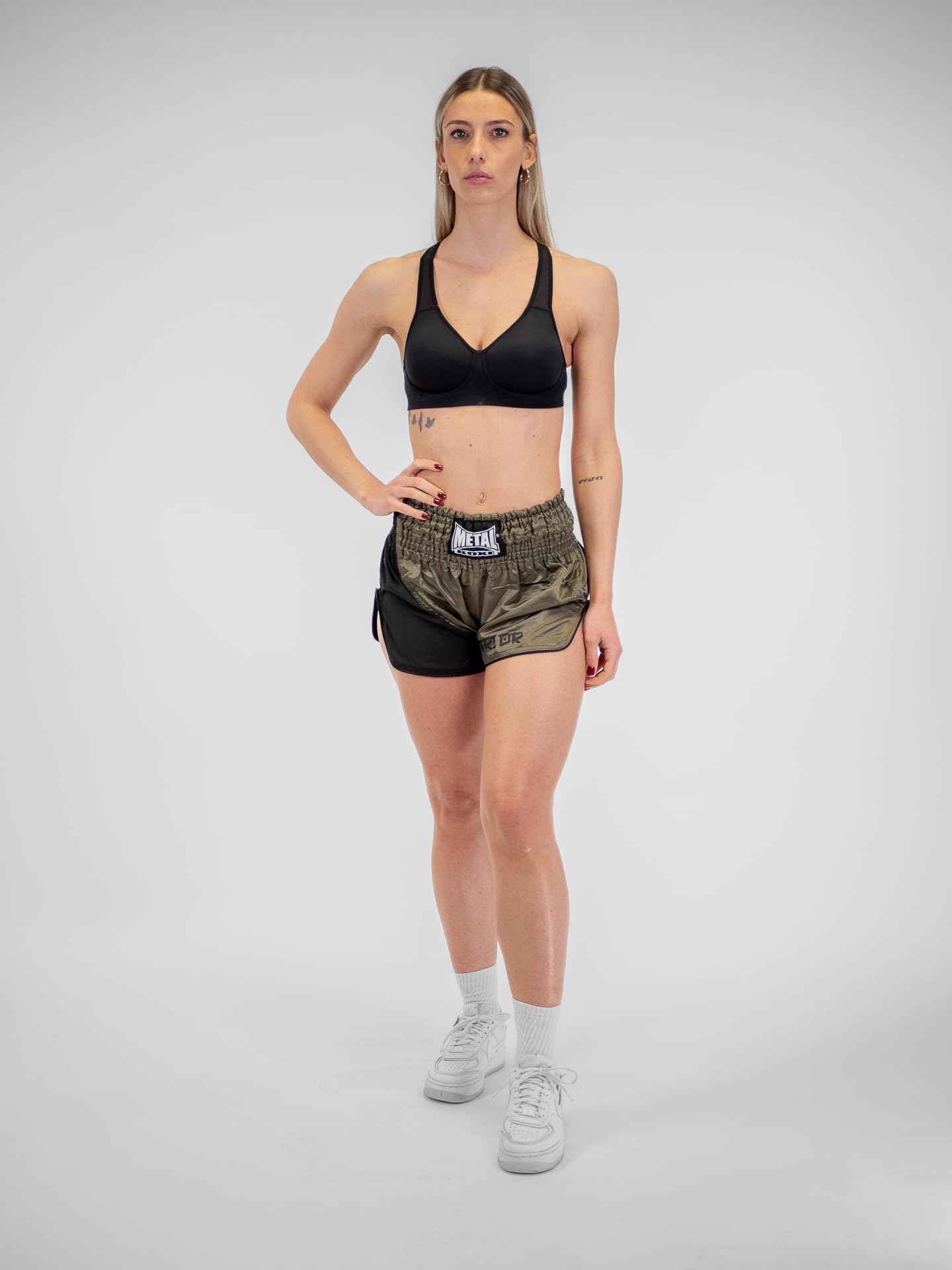 METAL BOXE Unisex – Erwachsene Short Kickboxing Pro Noir XXL, Schwarz