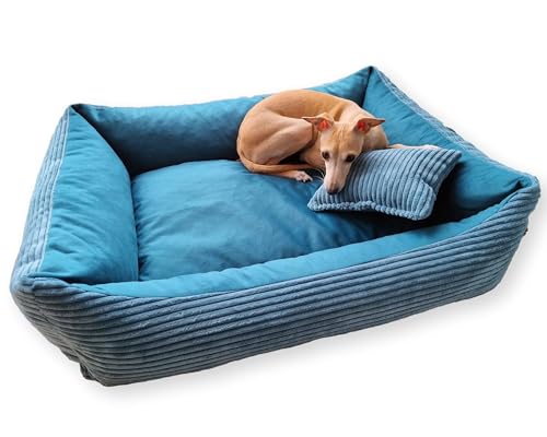 4L Textil Hundebett OTTO Hundesofa Hundekorb für mittelgroße und Grosse Hunde Hundekörbchen Haustierbett Schlafplatz Hundekissen Katzenbett Katzenkorb Comfy Calming Pet Bed Waschbar Robust