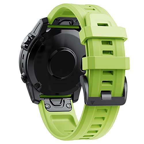 NEYENS 22 x 26 mm Smartwatch-Armbänder für Garmin Fenix 7 7X Silikonarmbänder Schnellverschluss Uhrenarmband Fenix 6X 5X 6 5 Plus/945 Armband Correa, 26 mm, Achat