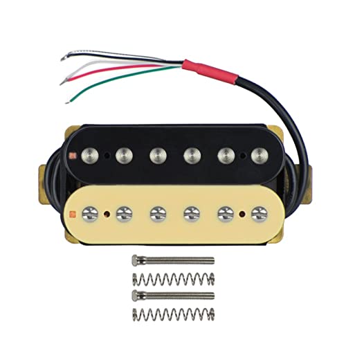 ZENGXUE Doppelspule Humbucker Pickup E-Gitarre-Hals-Pickup-Keramik 4-Draht-Gitarren-Teile Zebra-Farbe Humbucker Tonabnehmer Set