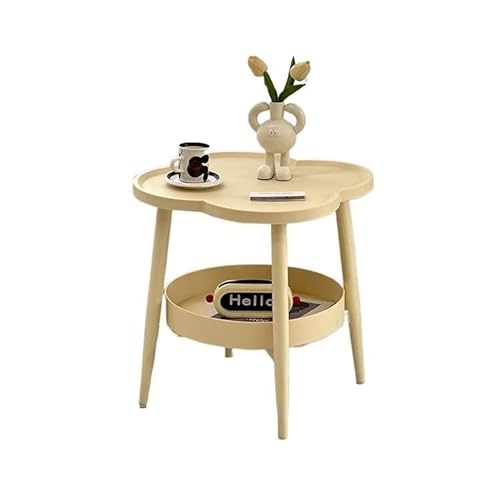 Beistelltisch Kreativer Couchtisch in Wolkenform – Doppelschichtiger Beistelltisch for das Wohnzimmer, minimalistischer Sofatisch, Aufbewahrungsecke for Zuhause Kaffeetisch Kleiner Sofatisch