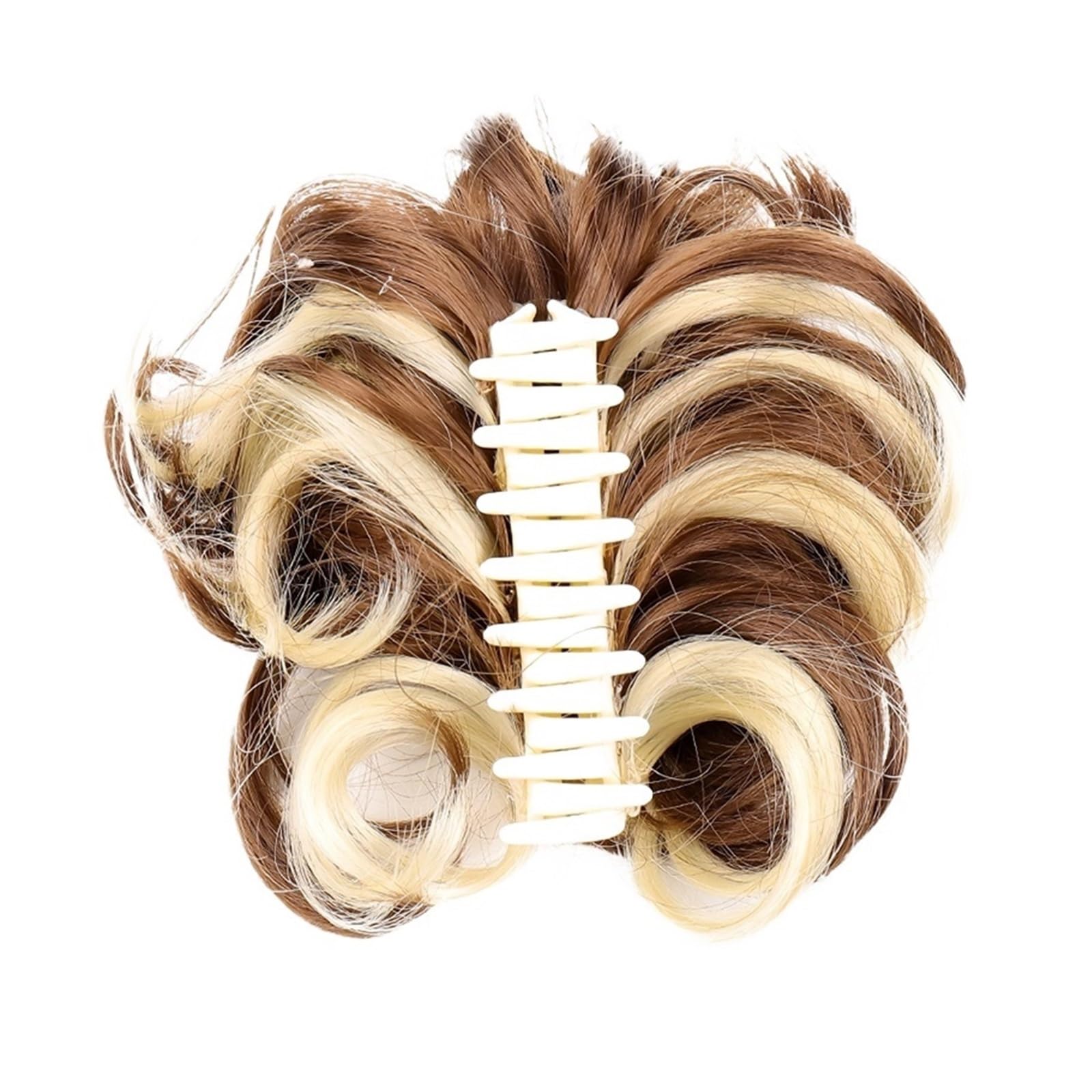 Haarteile Haarknoten Damen-Haarknoten, synthetische Bänder, kurze, lockige Chignon-Haarnadeln, Krallen-in-Haarteile for künstliches Kunsthaar, Haargummi, Schwarzbraun Brötchen Haare(1pcs-09)