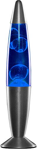 CELLUSTOP Lavalampe Rakete Vintage – Magma-Lampe – inklusive Ersatzbirne – 25 Watt – 35 cm – robustes Glas – Blau