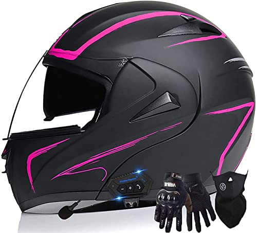 Modulare Motorradhelme Bluetooth Helm DOT/ECE-Zertifizierung Klapphelm Motorradhelme Touring-Helme Integrierter Bluetooth-Kopfhörer Mit Lautsprechern Für Automatisches Beantworten