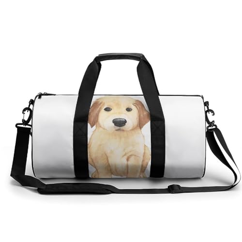 Golden Retriever Hund Sport Duffel Bag Sporttasche Reisetasche Handgepäck Tasche Schwimmtasche Weekender Bag 45x23x23cm