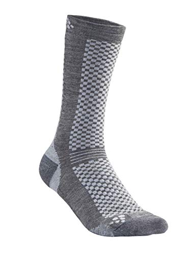 Craft WARM MID 2-Pack Sock, Schwarz, 43/45