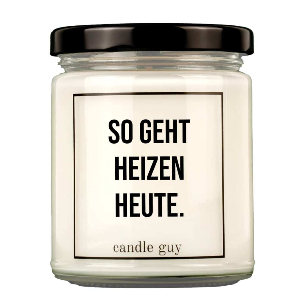 candle guy Duftkerze | So geht heizen heute. | Handgemacht aus 100% Sojawachs | 70 Stunden Brenndauer