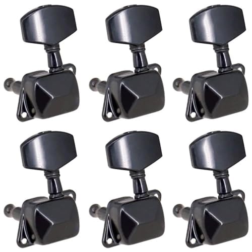 Strings Tuning Pegs Mechaniken Für Gitarre 6Pcs String Tuning Peg Metall SemiClosed ButtonTuner Für Elektrische Akustische Gitarre (Color : 3)