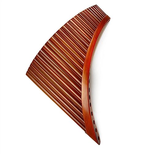 Handgefertigte C-Ton-Panflöte, Holzblasinstrument, Bambus-Panflöte Mit 25 Pfeifen Und Schutzhülle Panflöte für Anfänger (Color : Right)