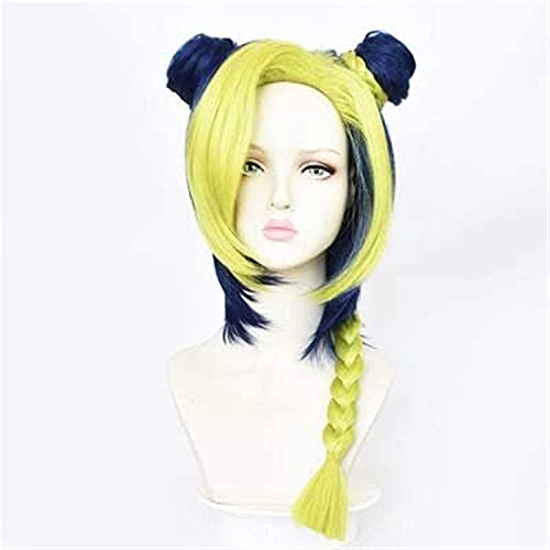 LINLINCD-Anime Coser Wig Anime Cosplay Perücke JoJo' s Bizarre Adventure JoJo Jolyne Cujoh Cosplay Perücke Cos Anime Wig