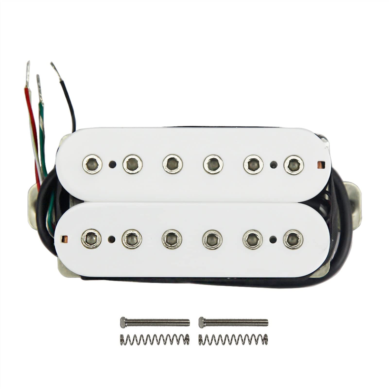 ZENGXUE Alnico 5 Humbucker Gitarre Halsaufnahme Weiß Für E-Gitarren Humbucker Tonabnehmer Set