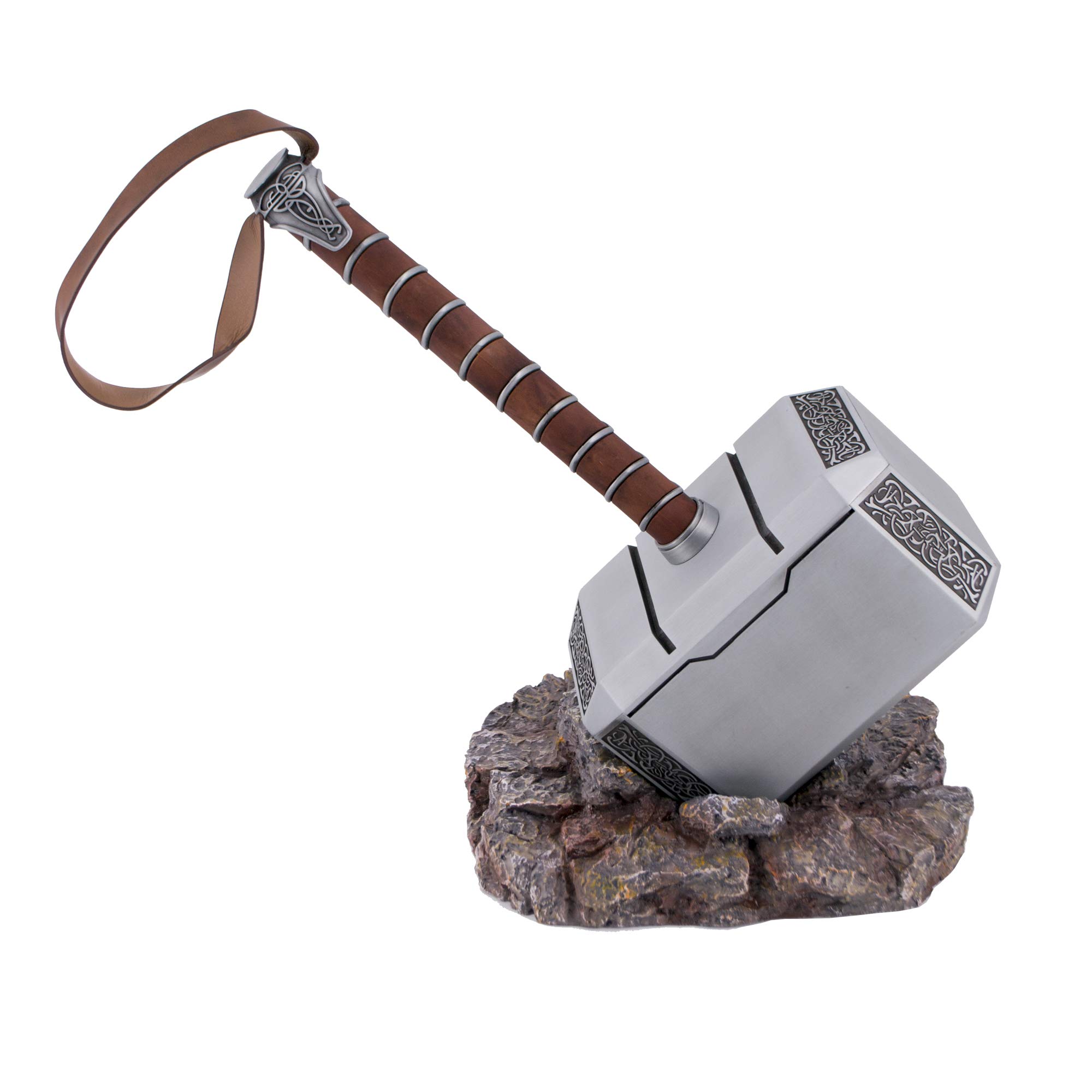 Amont Abbildung S0219 Thor's Hammer Modell. inoffizielle Replik Nachbildung. Hammer aus Stahl, sehr gut detailliert. Es enthält eine Klammer in Form eines Felsens. Die volle Größe des Hammers beträgt