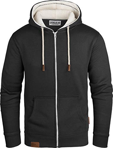 Grin&Bear Herren Kapuzenjacke schwarz, XL, GEC490