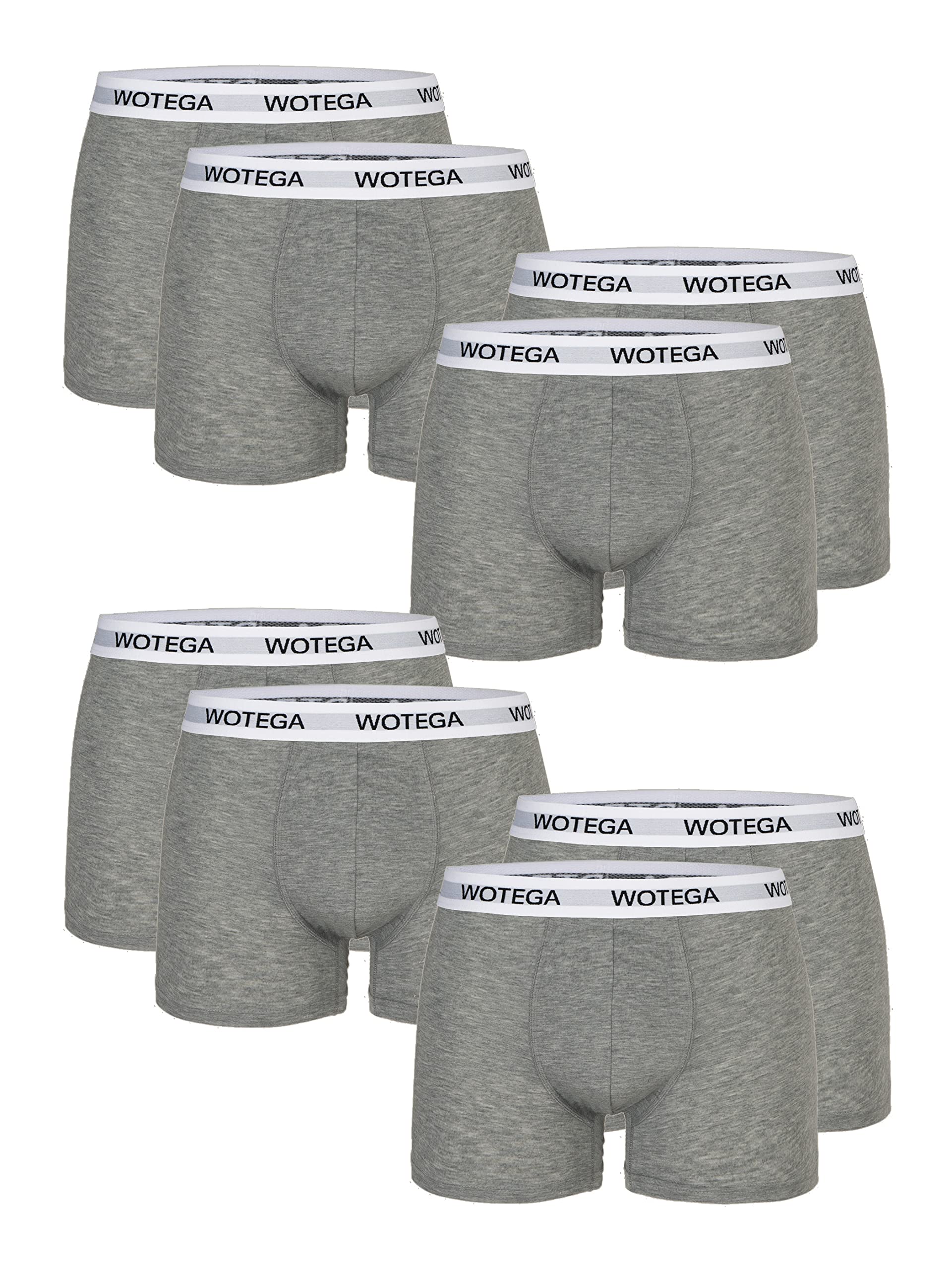 WOTEGA Joe - 8er Pack Herren Boxershorts - Männer Unterwäsche Retroshorts - Baumwoll Unterhosen für Herren