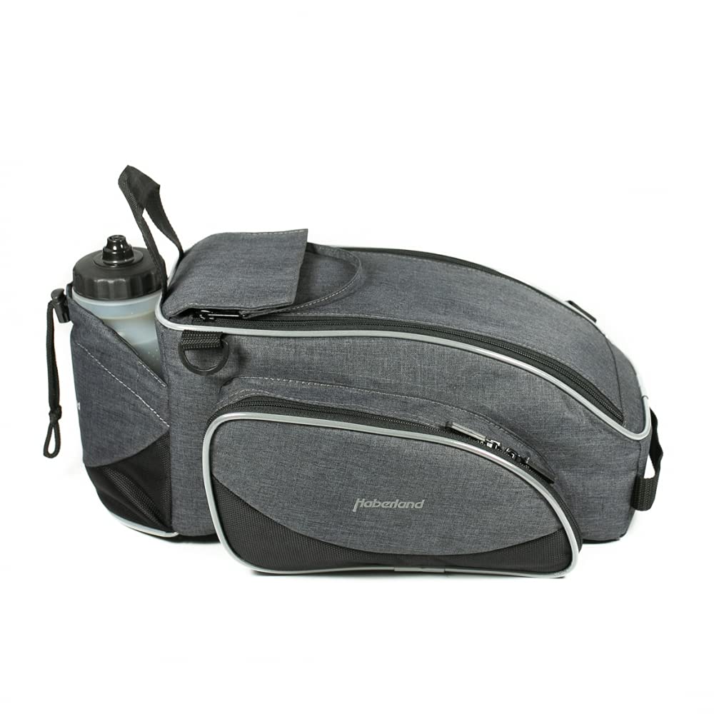 Haberland Gepäckträgertasche-2179423801 Gepäckträgertasche, Grau/Schwarz, 39x17x23 cm