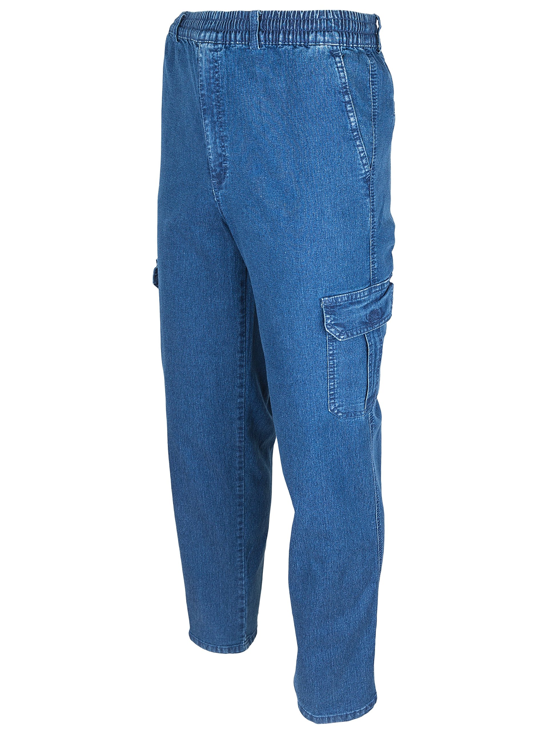 SOUNON Herren Jeans, Cargojeans, Schlupfhose Schlupfjeans, Stretchjeans Blau, Groesse: 2XL