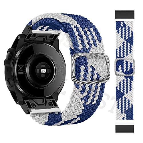 BANDKIT 26 mm Sportarmband für Garmin Fenix 6X 6XPro 5X 5XPlus 7X Descent MK1/MK2/MK2i, geflochtenes Schnellverschluss-Uhrenarmband, 26mm For Tactix Delta, Achat