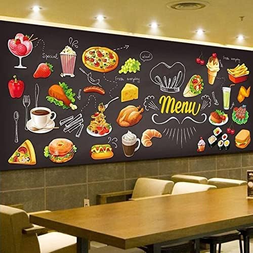 XLMING Kuchen Speiseeis Kaffee Getränke Küche Cafe Burger Restaurant Küche Esszimmer Arbeitszimmer Wohnzimmer TV Hintergrund Wand 3D Tapete-150cm×105cm