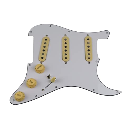 Geladenes Gitarren-Pickguard Alnico 5 Pickups. SSS. Single Coils Pickups Geladene Pickguard Pickups Gitarre (Color : 08)