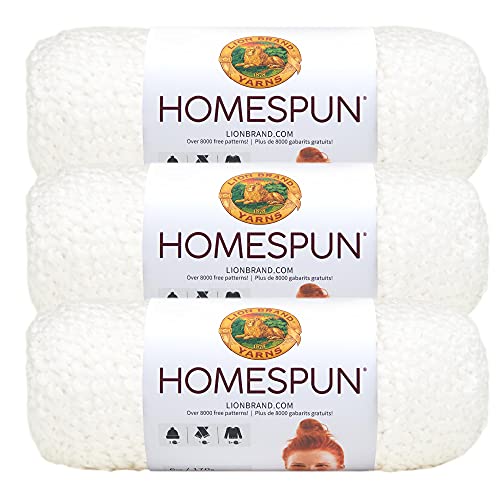 Lion Brand Yarn Homespun Bulky Yarn, Hepplewhite (3er-Pack)