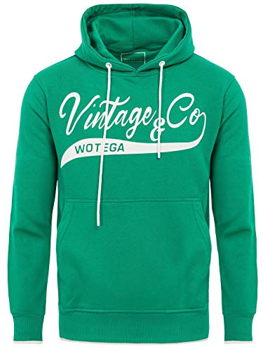 WOTEGA Kapuzenpullover WT Star - Hoodies Für Herren - Grüner Männer Sweatshirt - Kapuzenpullover Mit Taschen, Grün (Jelly Bean 176030), 4XL