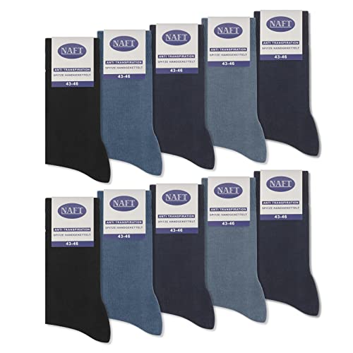 10 Paar Socken 100% Baumwolle Damen & Herren Socken ohne Gummidruck und ohne Naht (Jeans 39-42)